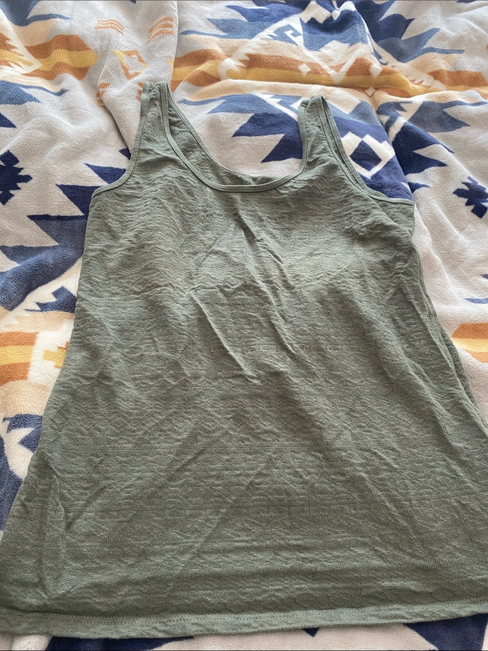 SO Olive Green Scoop Neck Tank Top